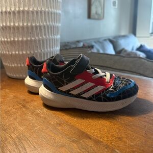 Adidas Kids' Black, Red, and Blue Sneakers